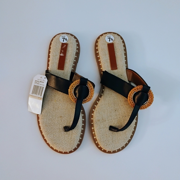 Nautica Navy  Leather Sandals – Men’s‎ 7.5 / Women’s 9 Equivalent | Beach-Ready - Picture 1 of 5